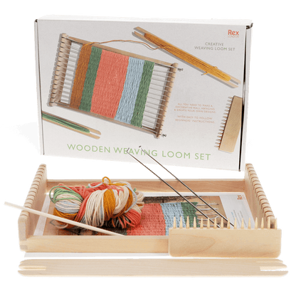 Wooden Weaving Loom Set