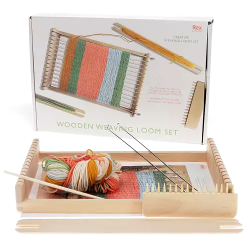 Wooden Weaving Loom Set