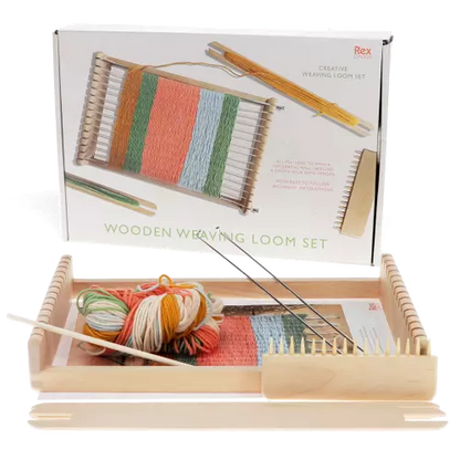 Wooden Weaving Loom Set