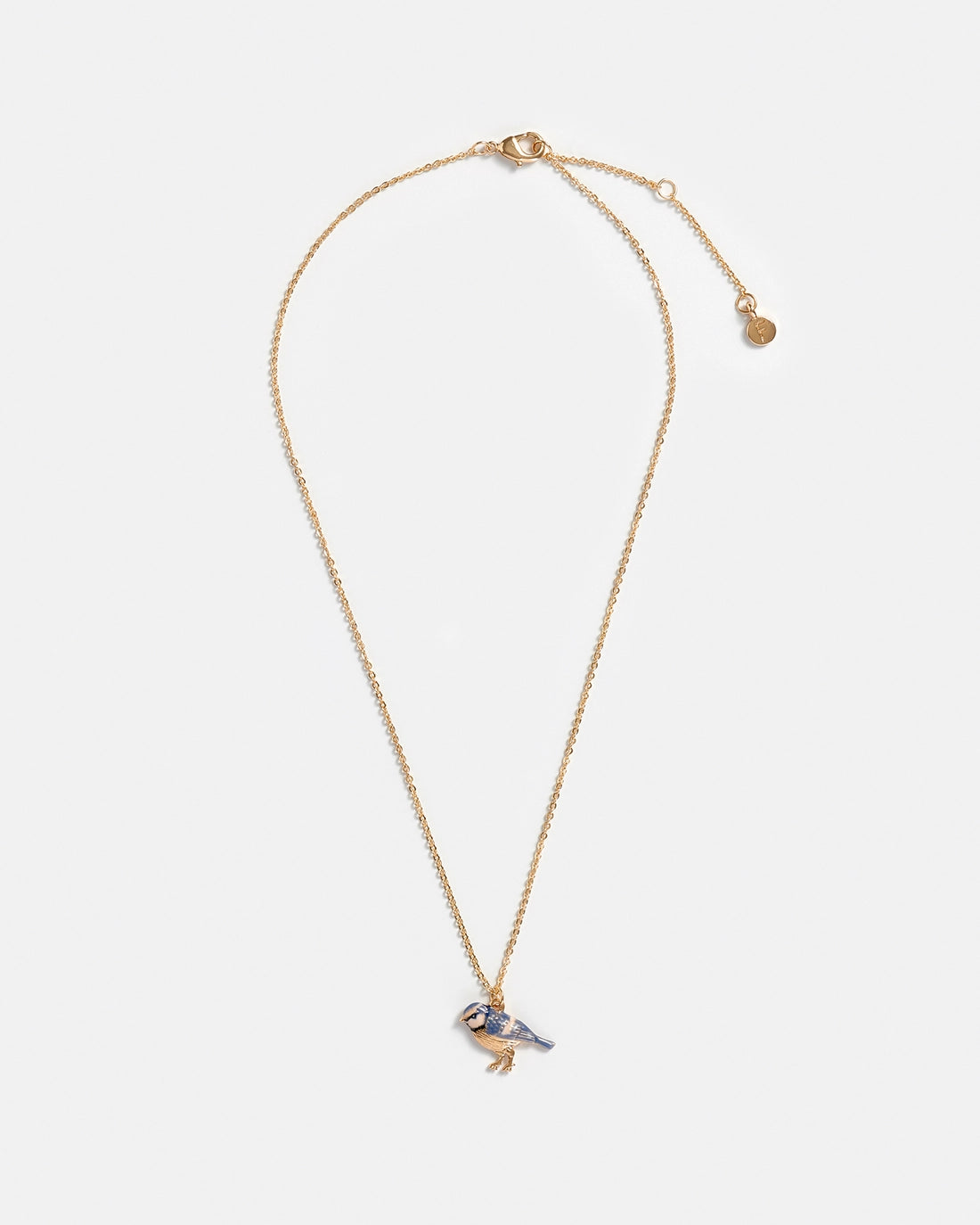 Enamel Blue Tit Necklace
