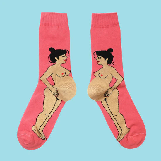 Pregnant Woman Socks