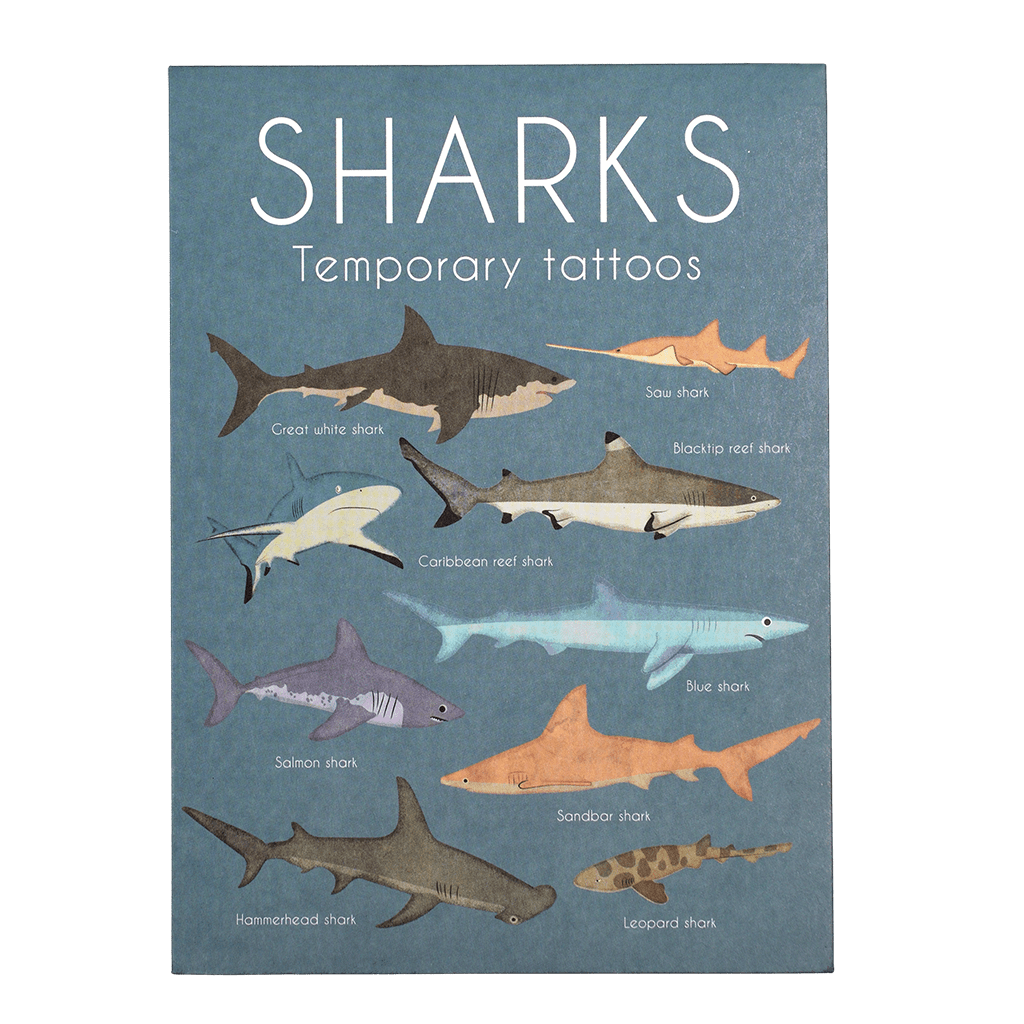 Sharks - temporary tattoos