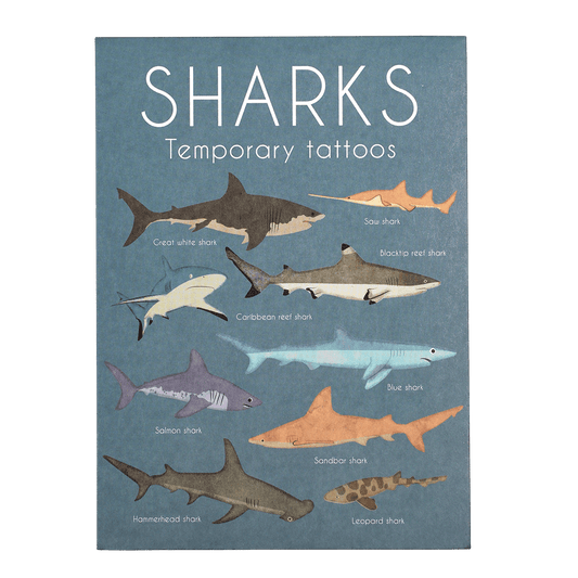 Sharks - temporary tattoos