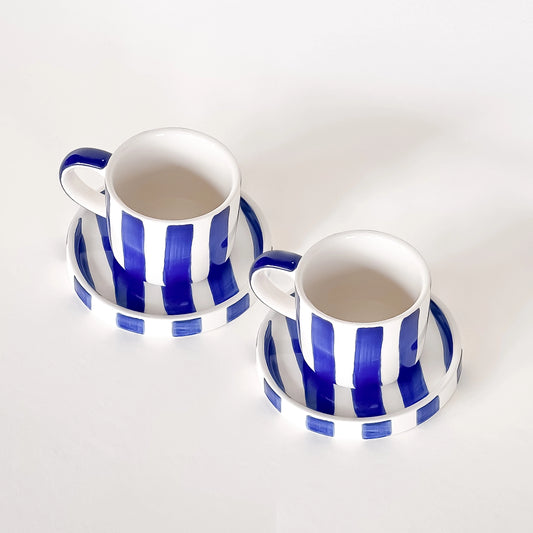 Espresso Stripes Set Blue
