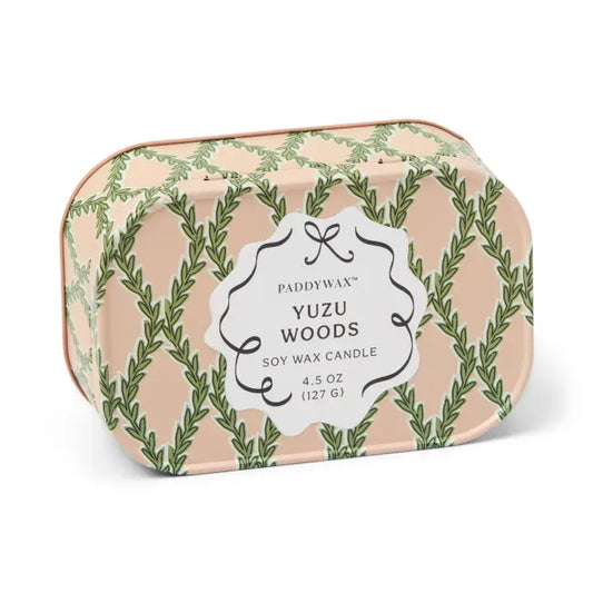 Yuzu Woods Tin Candle