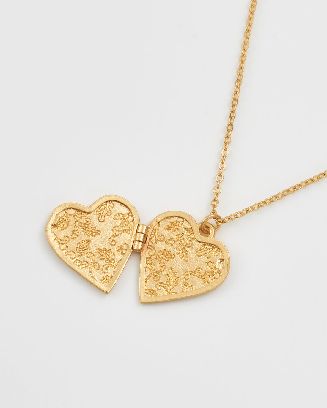 Swallow Heart Locket Chain Necklace
