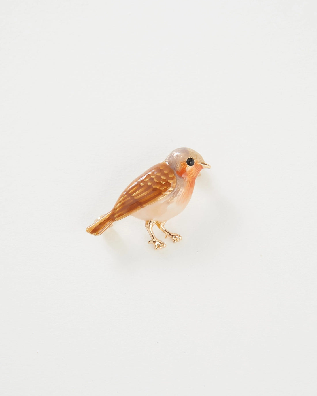 Enamel Robin Brooch
