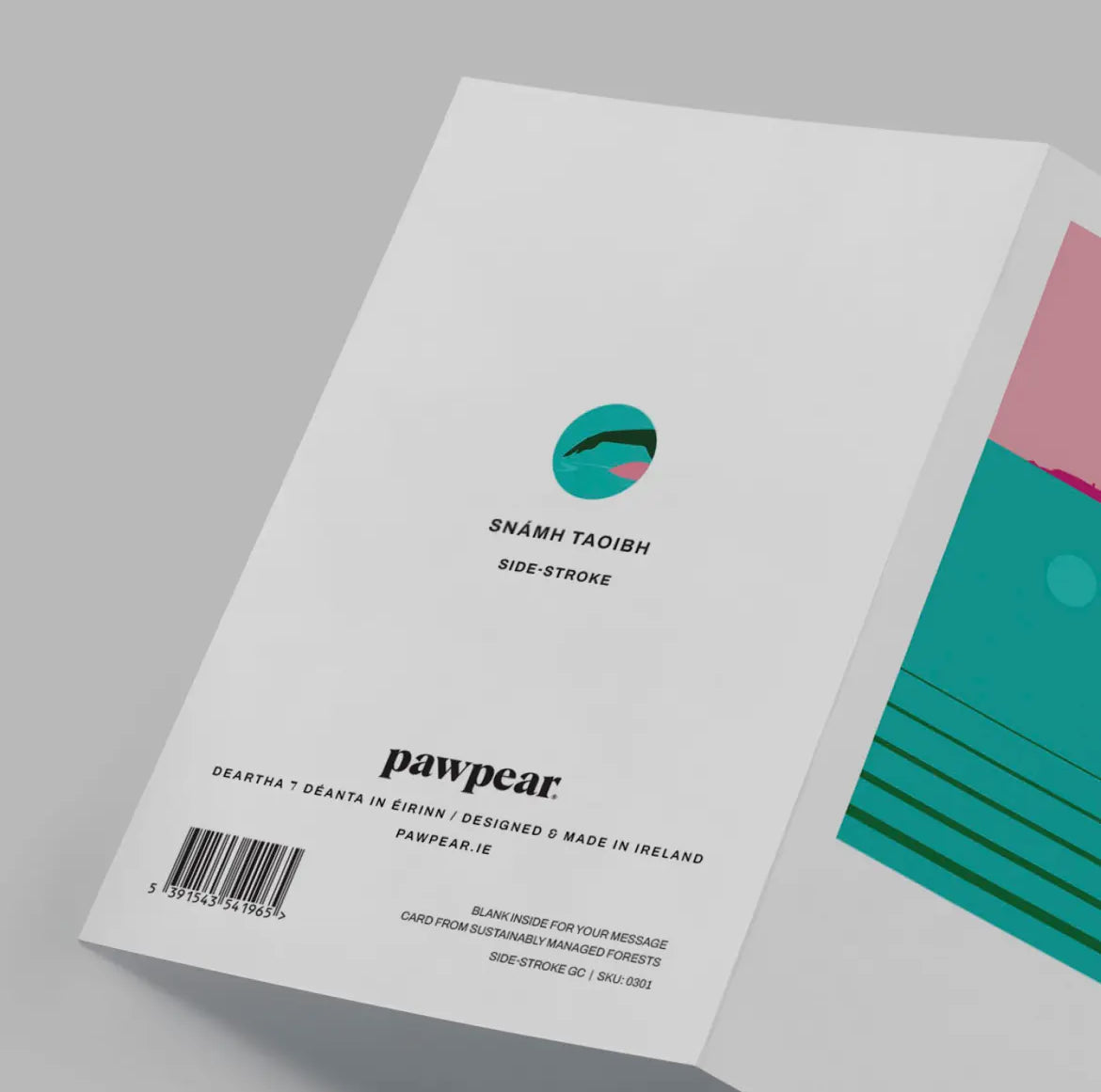 Side-Stroke Greeting Card