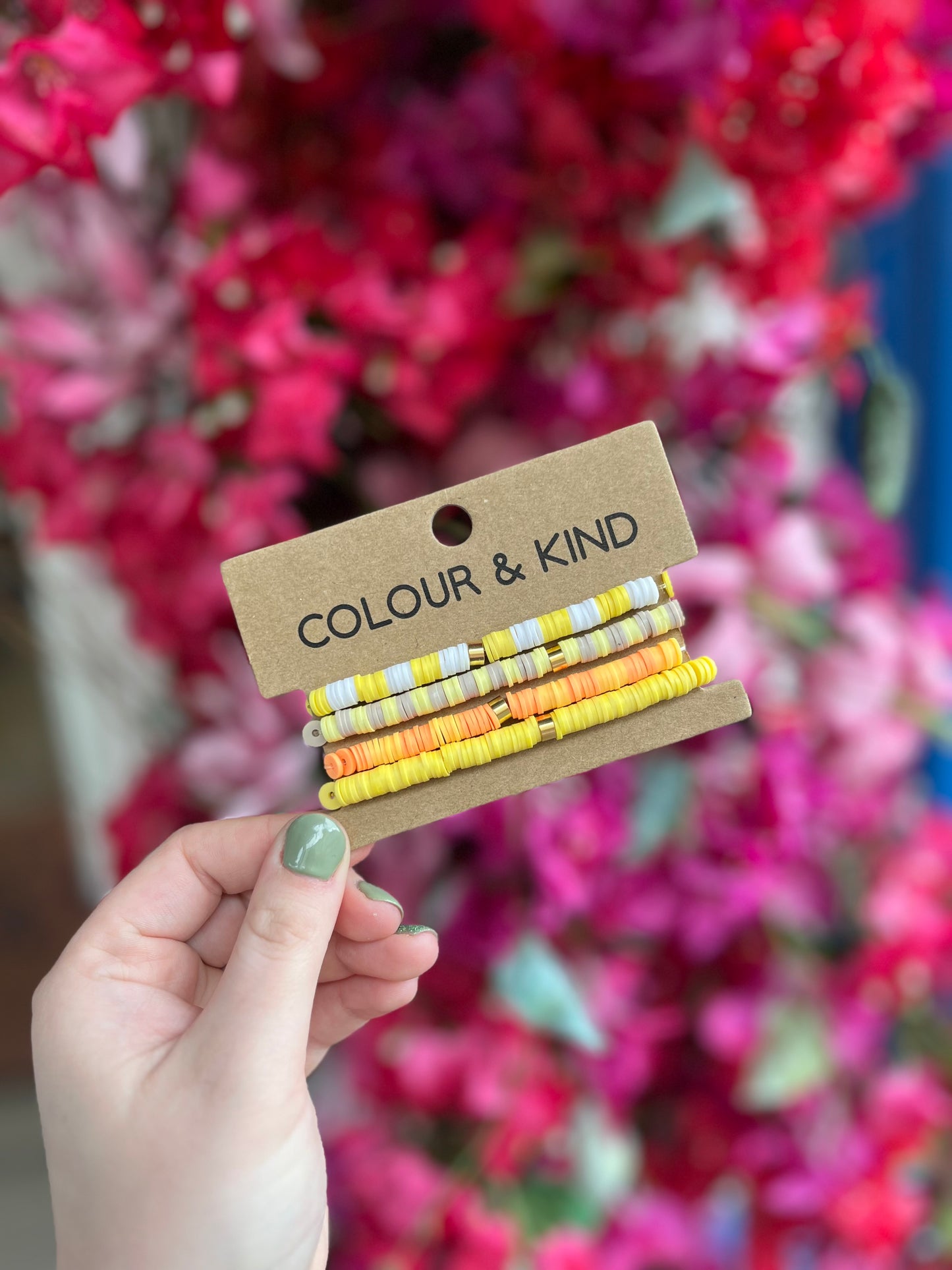 Colour & Kind Set of 4 Polymer Bracelets