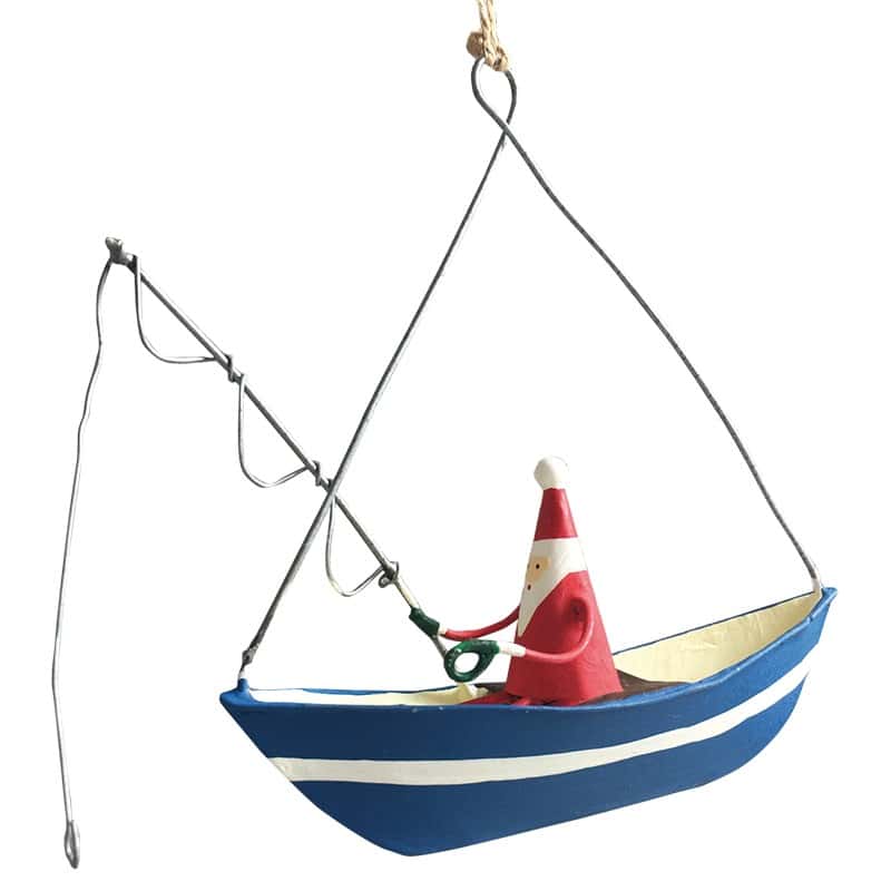 Fishing Boat Santa Decoration