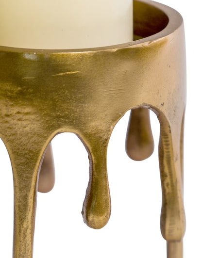 Gold Drip Candle Holder