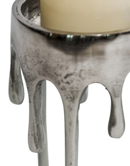 Nickel Drip Candle Holder