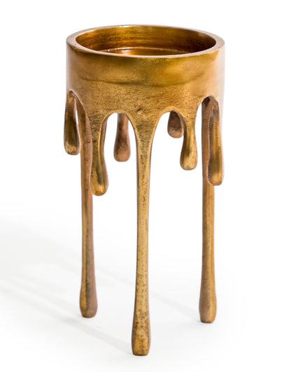 Gold Drip Candle Holder