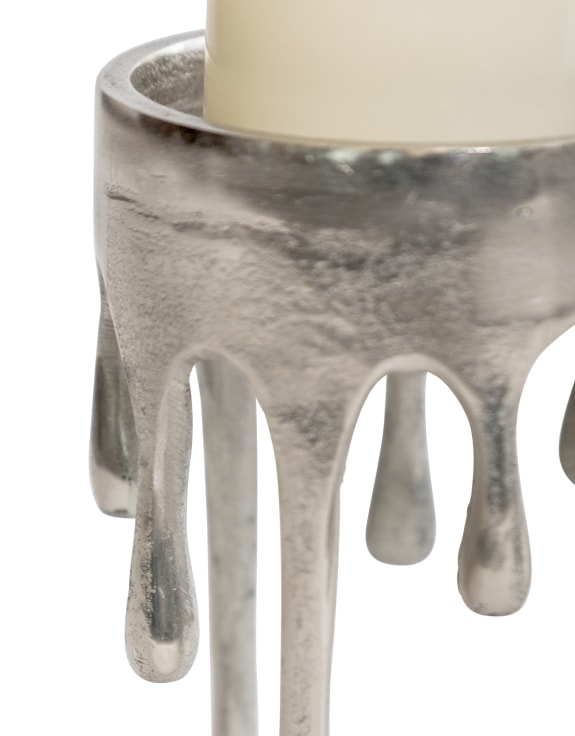 Nickel Drip Candle Holder