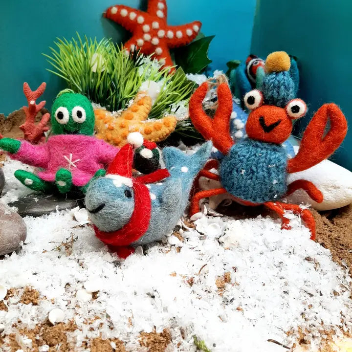 Christmas Decoration Felt Crab