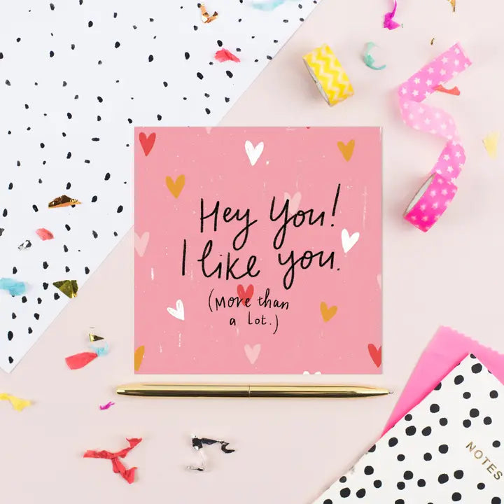 I Like You More Than A Lot - Pickled Pom Pom Card