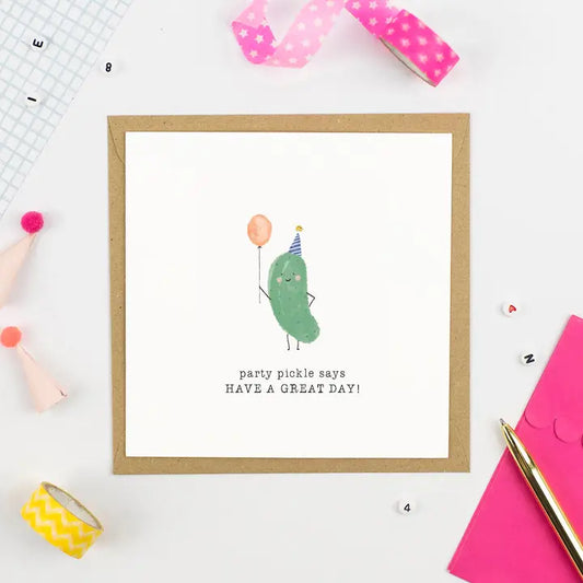 Party Pickle - Pickled Pom Pom Card