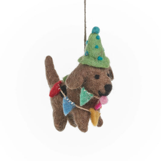 Handmade Felt Party Pooch Dog Decoration