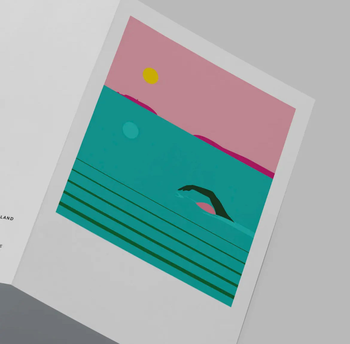 Side-Stroke Greeting Card