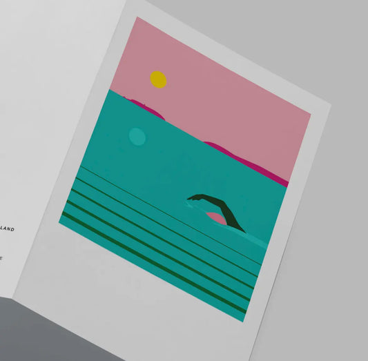 Side-Stroke Greeting Card