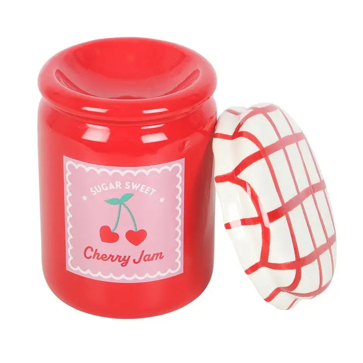 Cherry Jam Jar Oil Burner and Wax Warmer