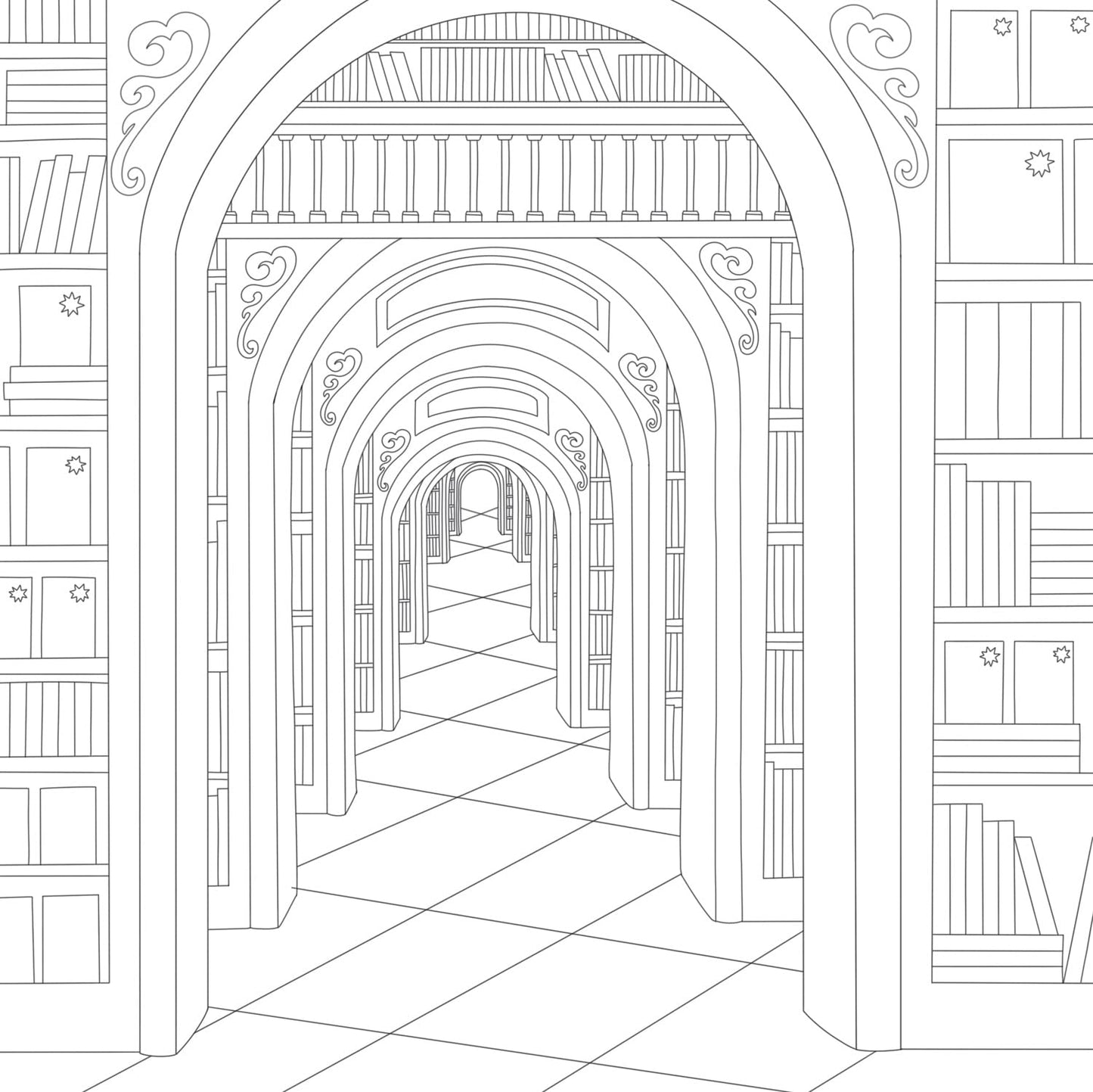 Cosy Bookshop Colouring Book