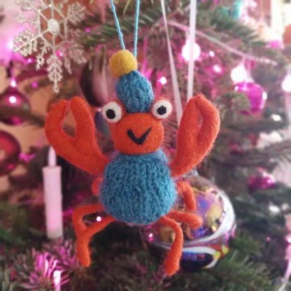 Christmas Decoration Felt Crab