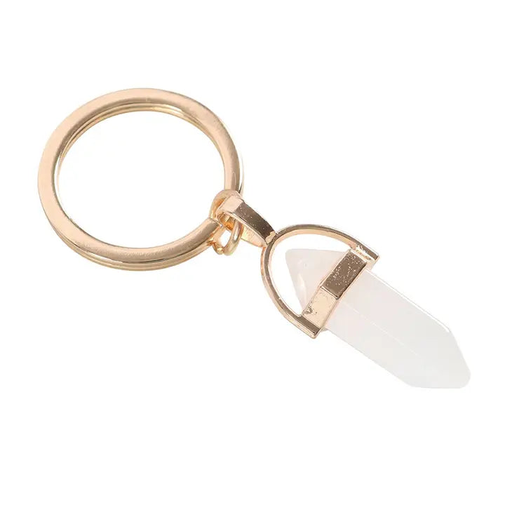 Clear Quartz Energising Keyring