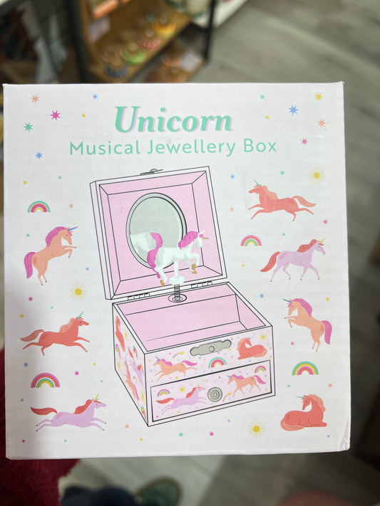 Unicorn musical jewellery box
