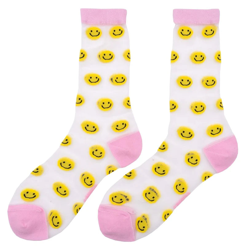 Smiley Sheer Sock
