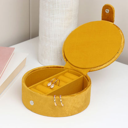 Mustard Velvet Jewellery Box