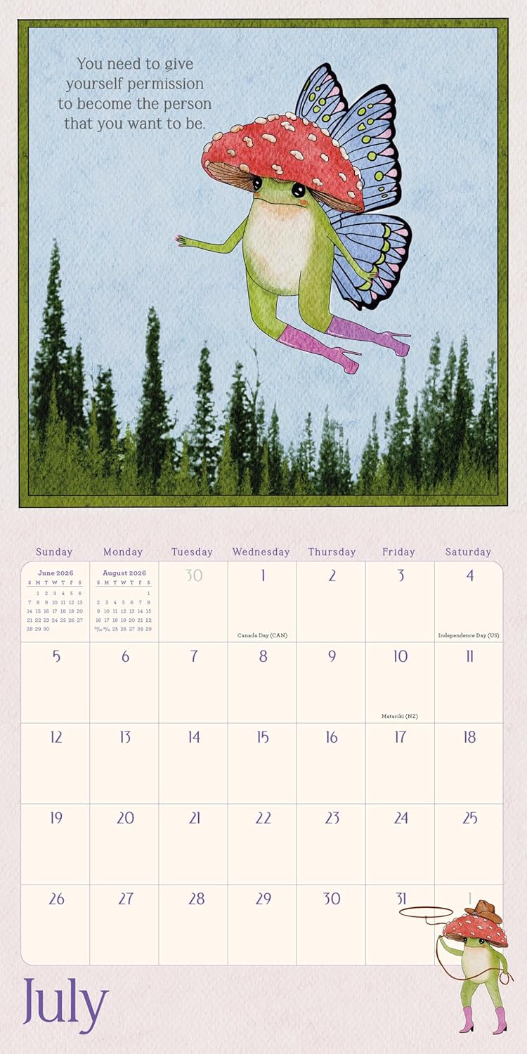 The Little Frog’s Guide to Self-Care Mini Wall Calender 2026