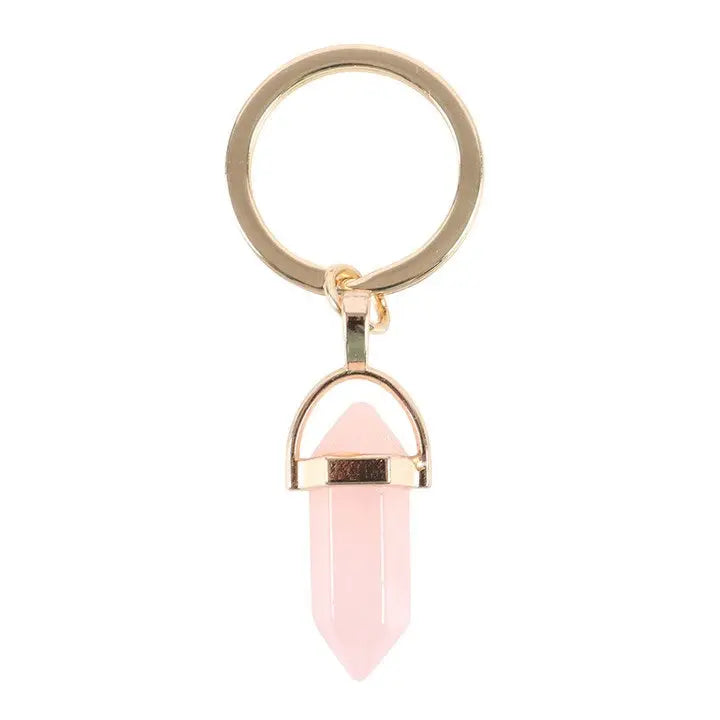 Rose Quartz Unconditional Love Keyring