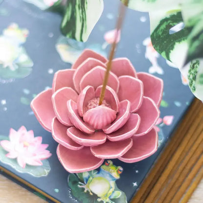 Pink Water Lily Incense Holder