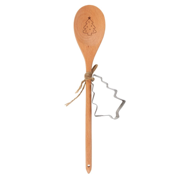 Christmas Tree Wooden Spoon