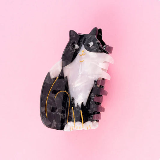 Black & White Cat Hair Clip