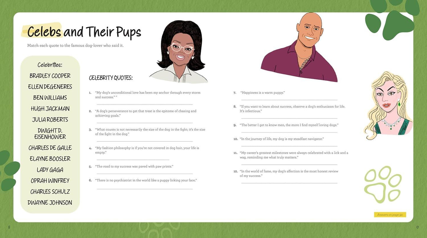 A dog lovers activity book