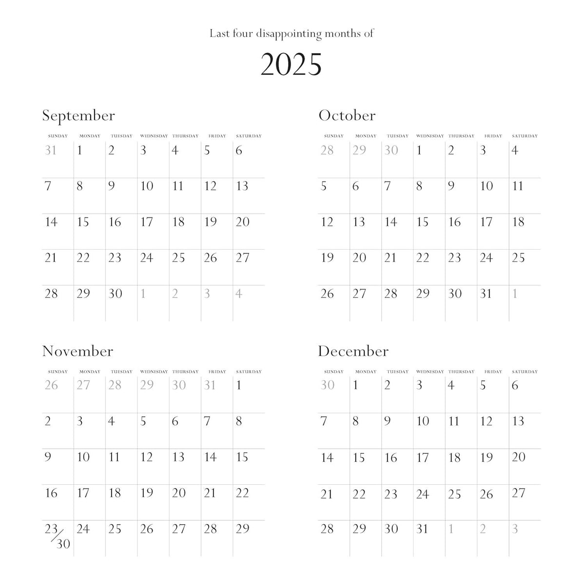Change photos 2027 -Disappointing Affirmations 2027 Wall Calendar