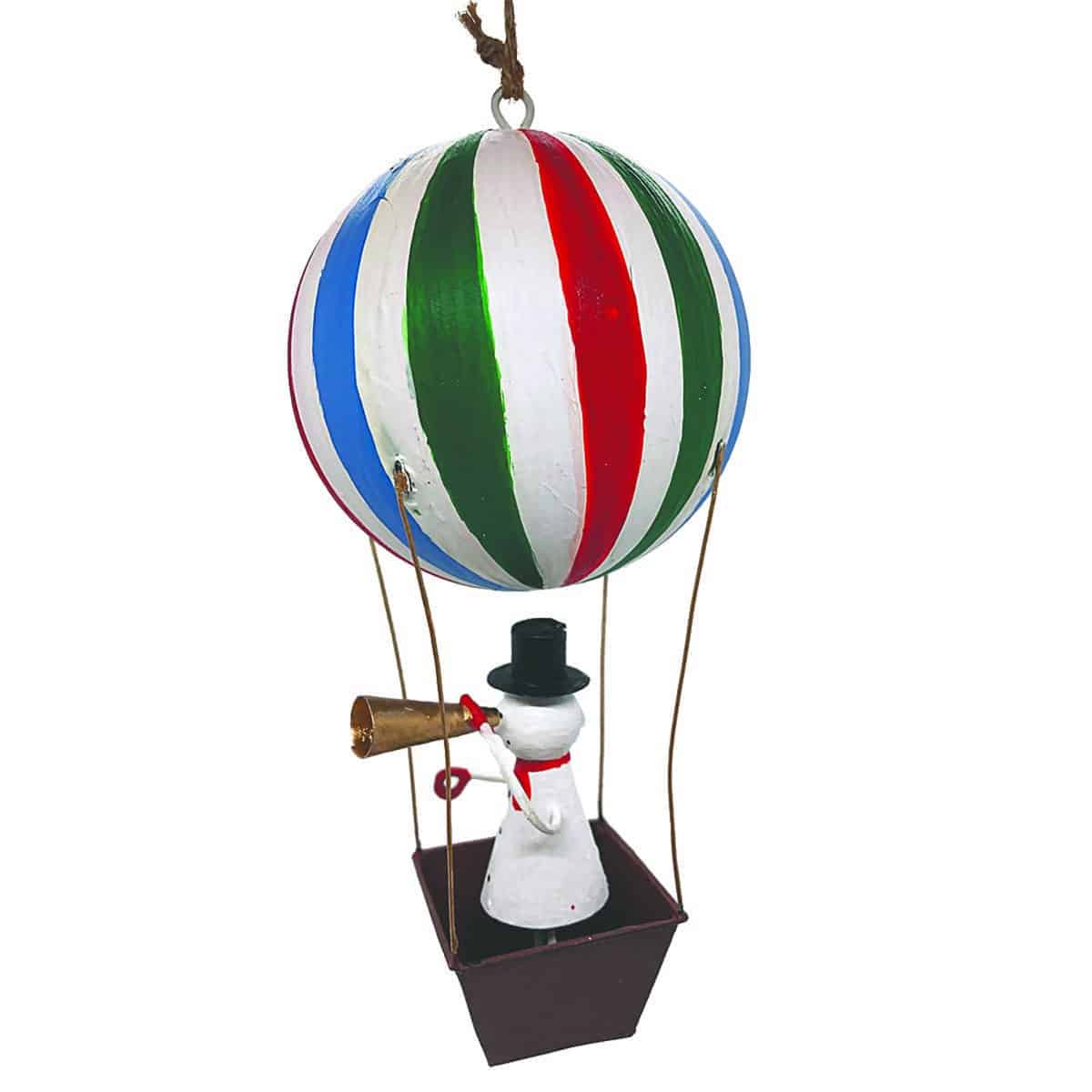 Hot Air Balloon Snowman Decoration