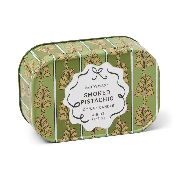 Smoked Pistachio Tin Candle