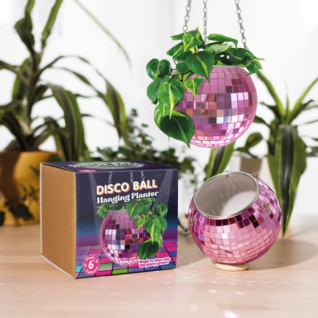 Disco Ball Planter Pink