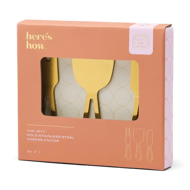 Gold Stainless Steel Cheese Knives