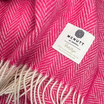 Aurora Pink Herringbone McNutt Blanket