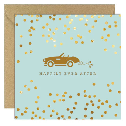 Happily Ever After Car - Bold Bunny Card