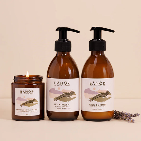 The Milk Hand & Body Collection with a Candle