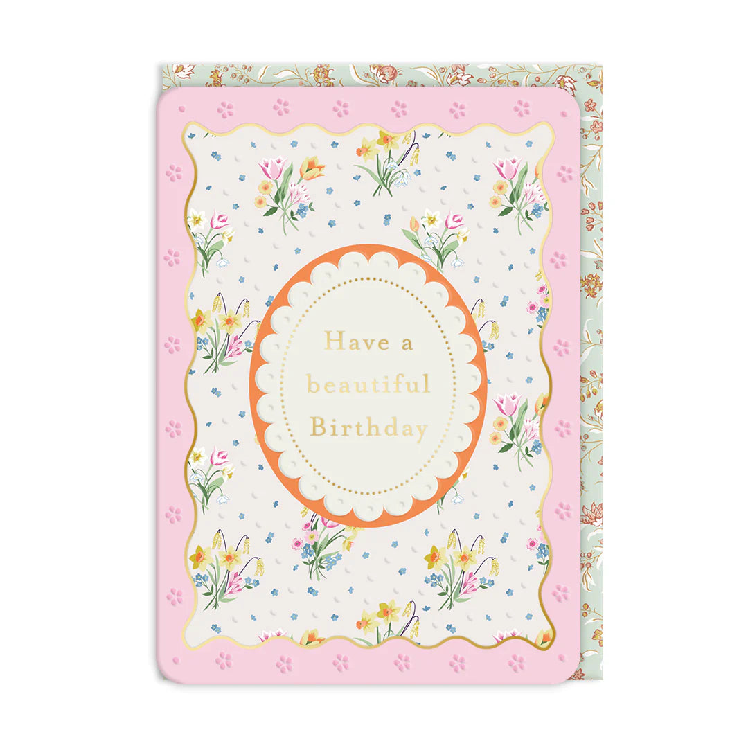 Have A Beautiful Birthday Florals - Ohh Deer Card