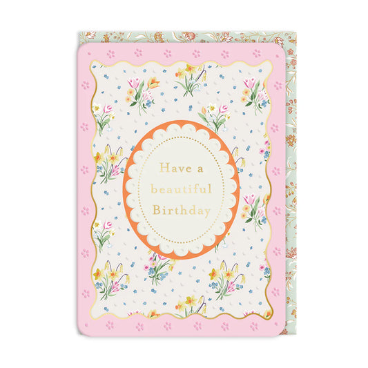 Have A Beautiful Birthday Florals - Ohh Deer Card