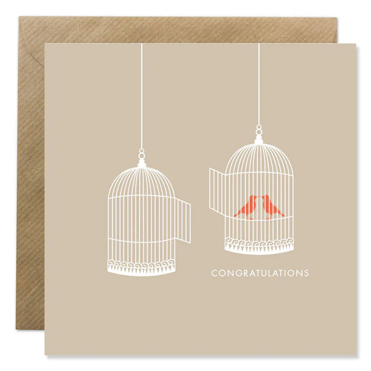 Congratulations Birds - Bold Bunny Card