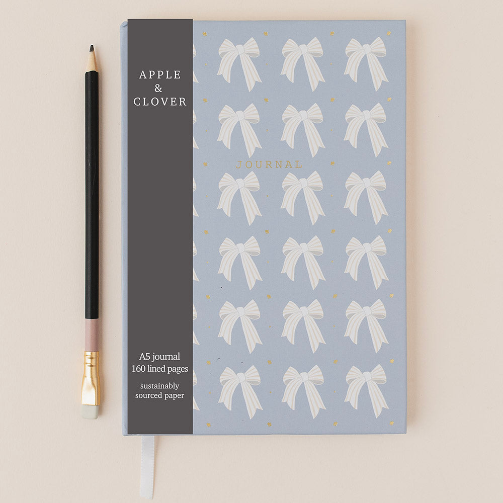 Hardback gold foiled casebound A5 lined notebook journal