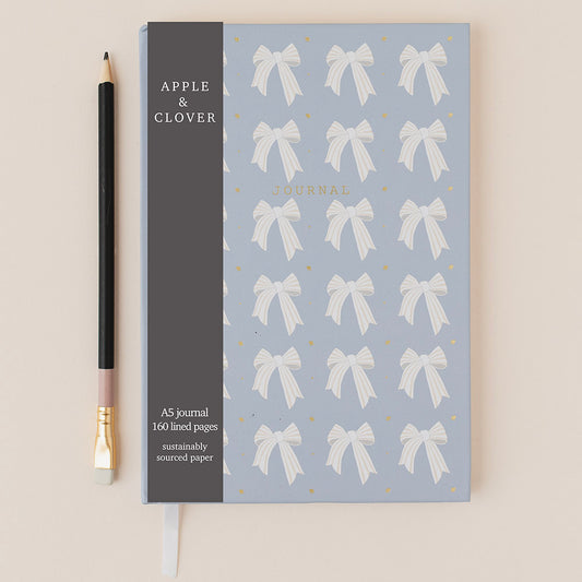 Hardback gold foiled casebound A5 lined notebook journal